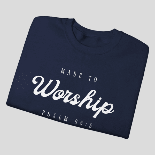 Made to Worship Sweatshirt – Christian Gildan 18000 - Back view