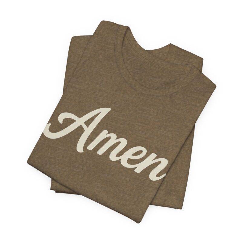 Amen Christian T-Shirt – Bella Canvas 3001 Faith Tee - Image 15