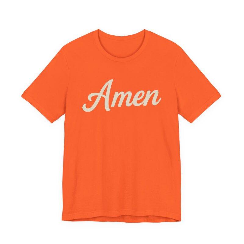 Amen Christian T-Shirt – Bella Canvas 3001 Faith Tee - Image 5