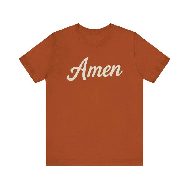 Amen Christian T-Shirt – Bella Canvas 3001 Faith Tee - Image 10