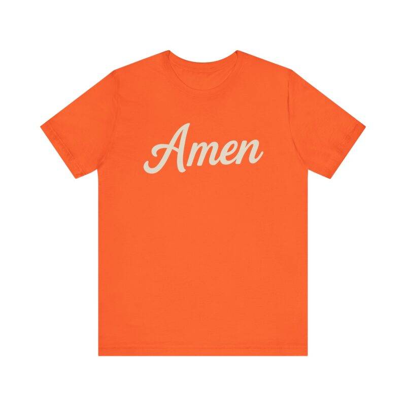 Amen Christian T-Shirt – Bella Canvas 3001 Faith Tee - Image 4