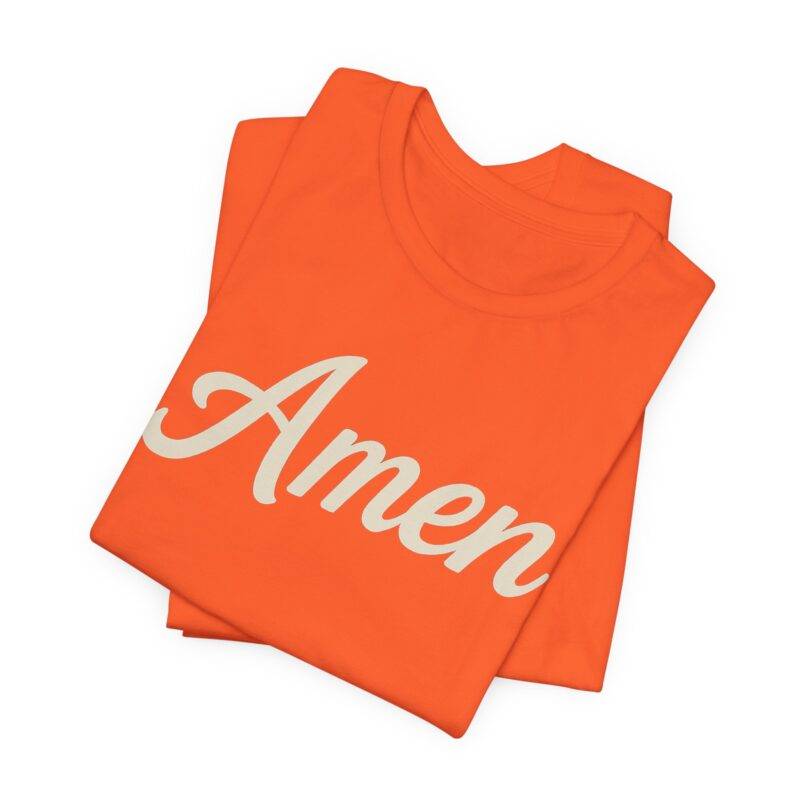 Amen Christian T-Shirt – Bella Canvas 3001 Faith Tee - Image 6