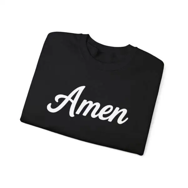 Amen Christian Sweatshirt – Gildan 18000 Faith Pullover - Back view