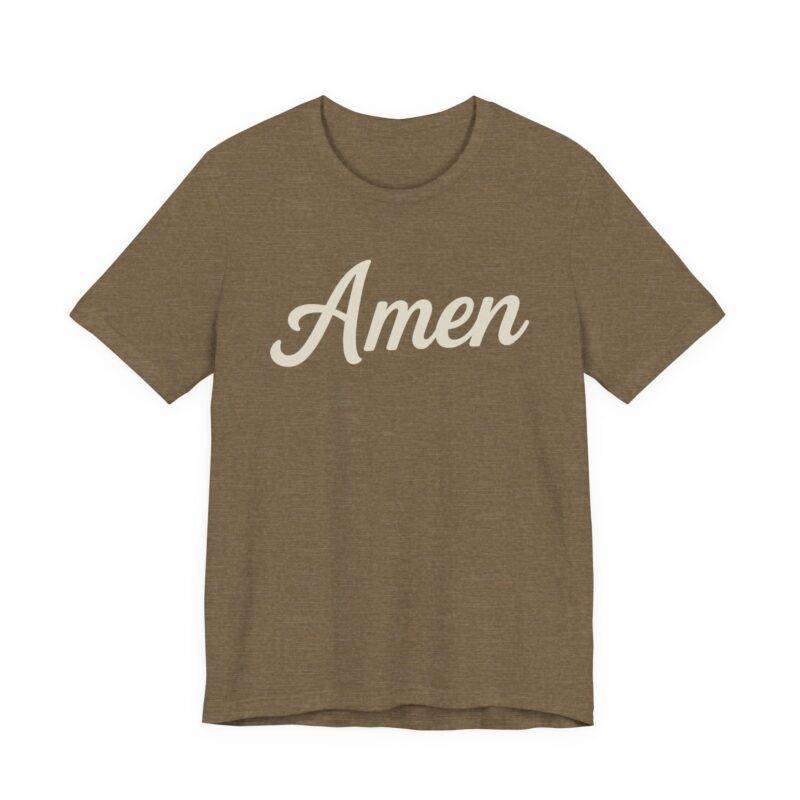 Amen Christian T-Shirt – Bella Canvas 3001 Faith Tee - Image 14