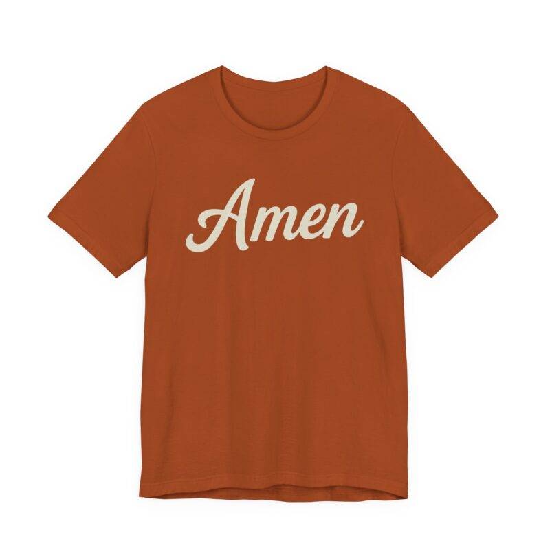 Amen Christian T-Shirt – Bella Canvas 3001 Faith Tee - Image 11