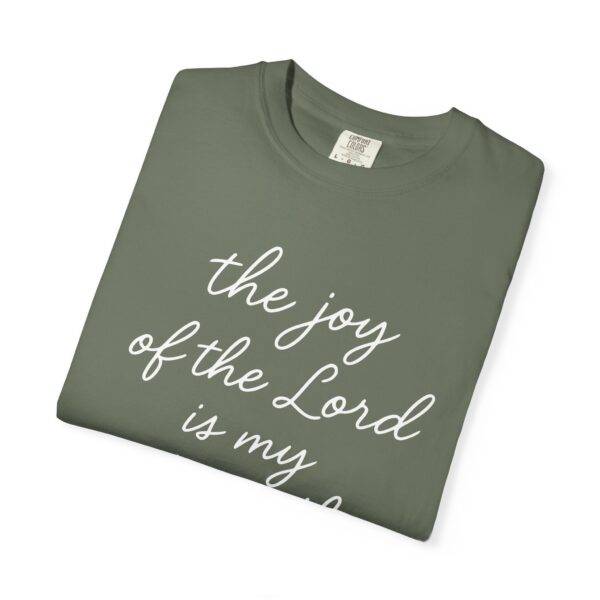 The Joy of the Lord Shirt – Minimalistic Christian Apparel - Back view