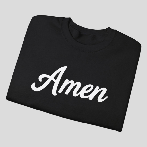 Amen Christian Sweatshirt – Gildan 18000 Faith Pullover - Back view