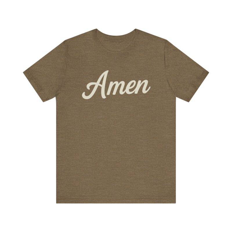 Amen Christian T-Shirt – Bella Canvas 3001 Faith Tee - Image 13