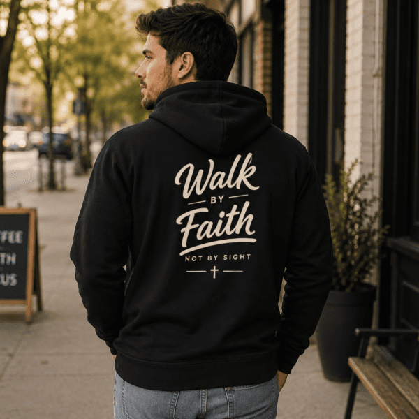 Walk by Faith Not by Sight Hoodie | Minimalist Christian Sweatshirt