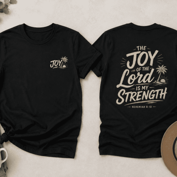 Christian Scripture Graphic T-Shirt – Joy of the Lord