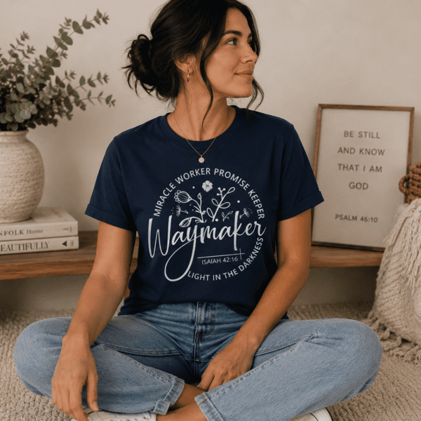 Waymaker T-Shirt – Minimal Christian T Shirt - Back view