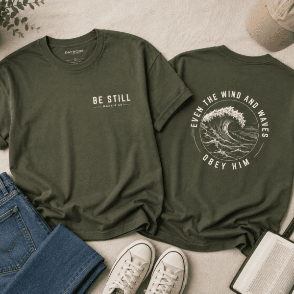 Minimalistic Mens Christian T Shirt | Wind & Waves Faith Tee