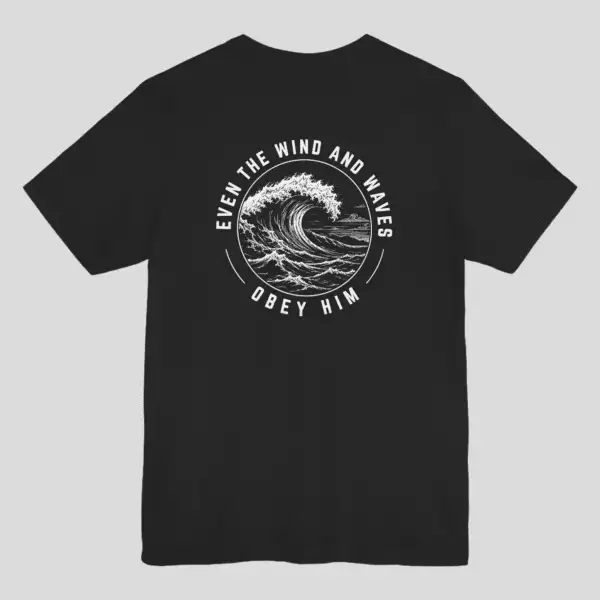 Minimalistic Mens Christian T Shirt | Wind And Waves Faith Tee