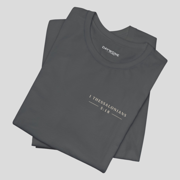 Faith-Based Graphic Tee for Young Adults | Give Thanks - Back view