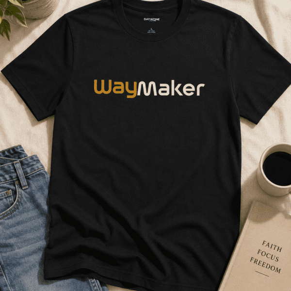 Waymaker | Minimalist Christian T Shirt | Faith-Based Graphic Tee