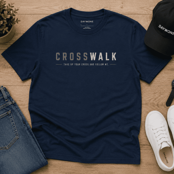 Minimalist Christian Graphic T-Shirt – Crosswalk | daywone - Back view