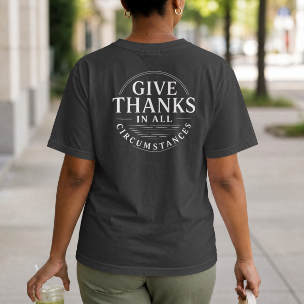 Faith-Based Graphic Tee for Young Adults | Give Thanks