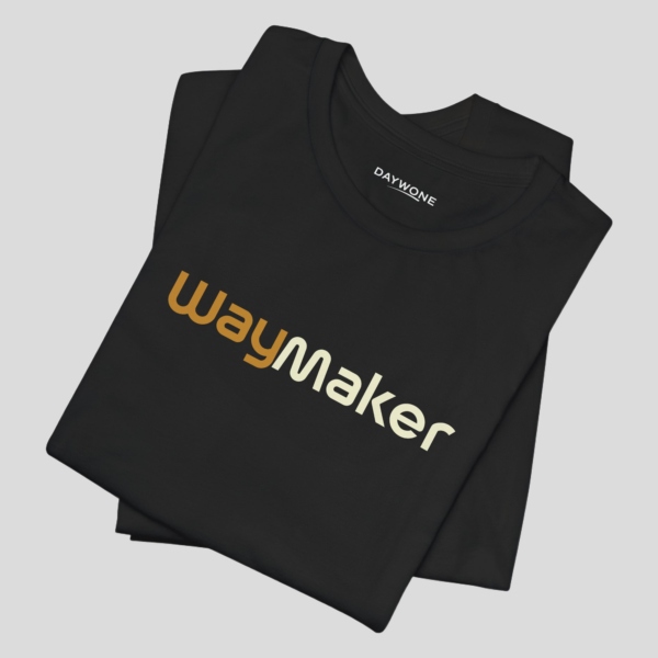 Waymaker | Minimalist Christian T Shirt | Faith-Based Graphic Tee - Back view