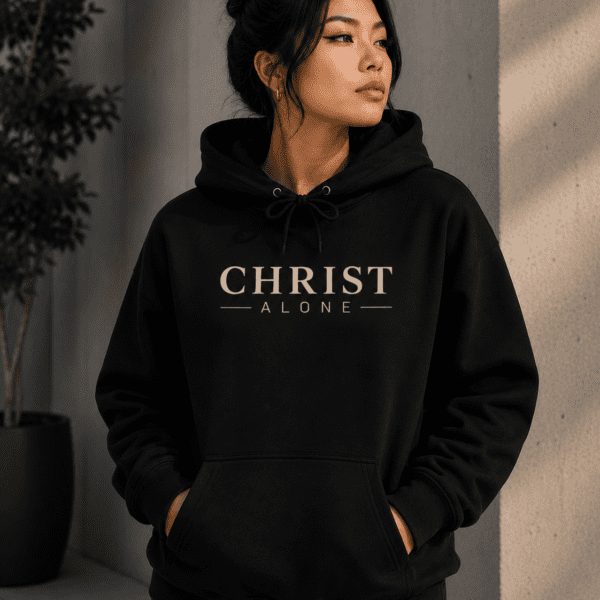 Minimalist Christian Faith Hoodie – Christ Alone