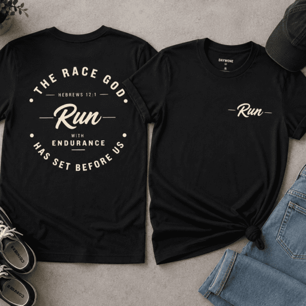 Modern Faith-Based T-Shirt – Run the Race